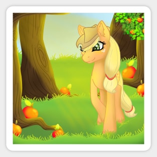 Apple Jack in the Orchard Sticker